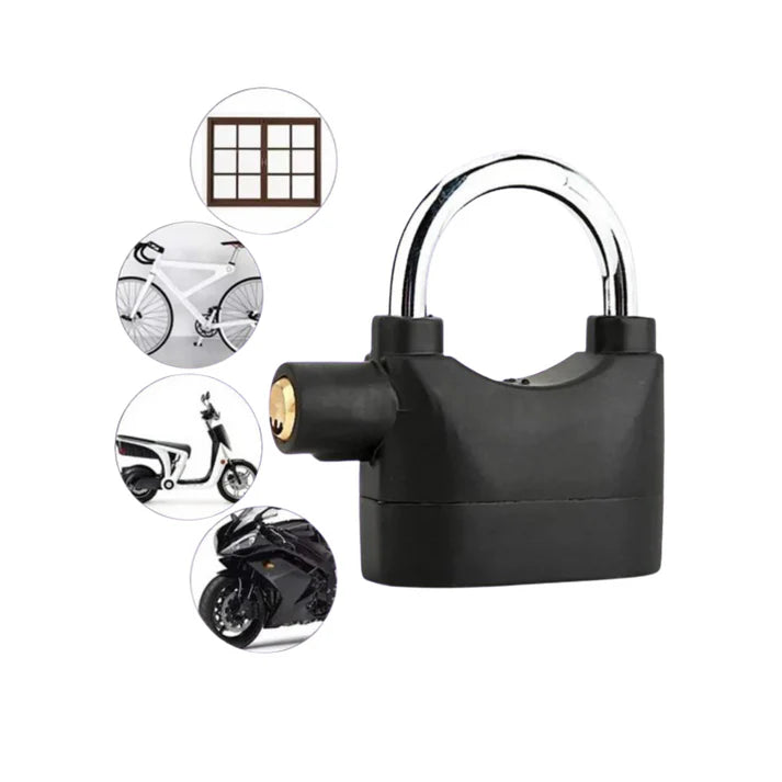 CANDADO CON ALARMA ( MOTO , BICICLETA, CASA Y NEGOCIO )