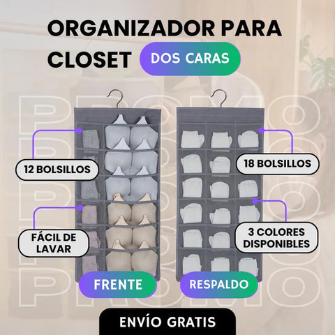 Image of PACK DE 3 ORGANIZADORES COLGANTES PARA ROPA INTERIOR PREMIUM