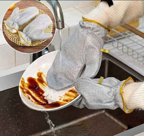 Image of SET DE LIMPIEZA DE ALAMBRE PREMIUM ( INCLUYE 5 PAÑOS , 1 MANOPLA , 1 CEPILLO )