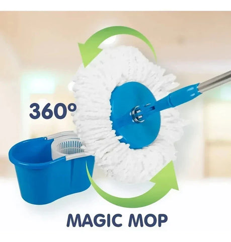 Image of TRAPEADOR GIRATORIO 360 CON BALDE ESCURRIDOR MAGIC MOP