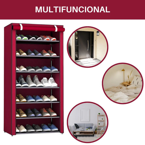 Image of ZAPATERA CON CUBIERTA DE TELA 9 NIVELES