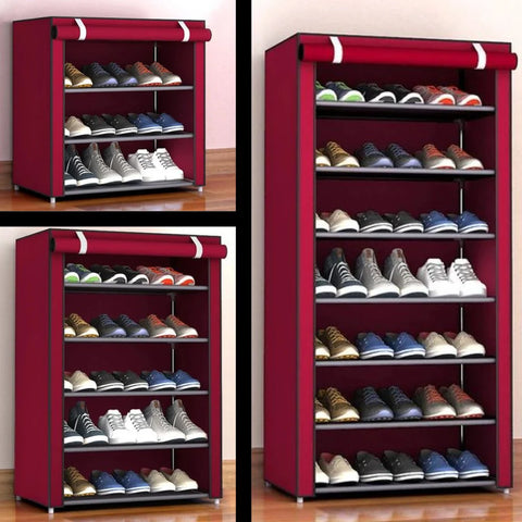 Image of ZAPATERA CON CUBIERTA DE TELA 9 NIVELES