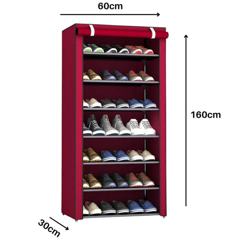 Image of ZAPATERA CON CUBIERTA DE TELA 9 NIVELES